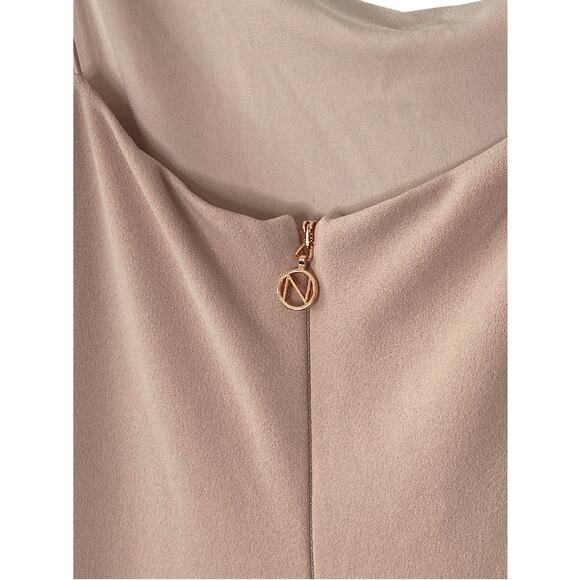 Nookie Jasmine One Shoulder Gala Gown Maxi Dress Jersey Side Slit Formalwear M - Picture 8 of 11